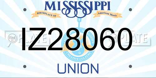 IZ28060 Mississippi License Plate
