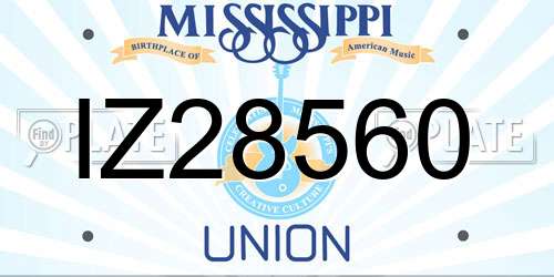 IZ28560 Mississippi License Plate