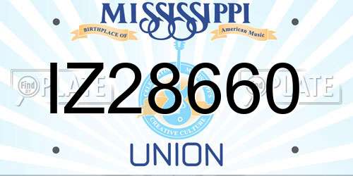 IZ28660 Mississippi License Plate