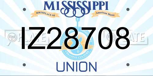 IZ28708 Mississippi License Plate