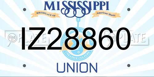 IZ28860 Mississippi License Plate