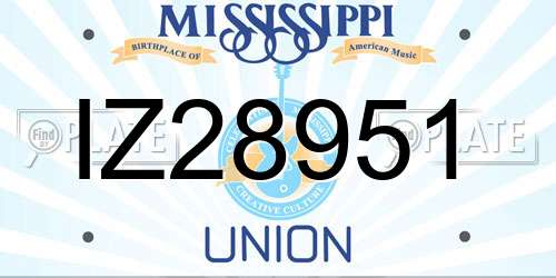 IZ28951 Mississippi License Plate