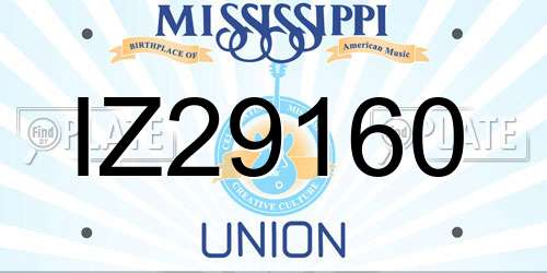 IZ29160 Mississippi License Plate