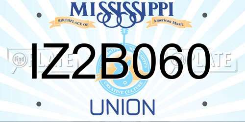 IZ2B060 Mississippi License Plate