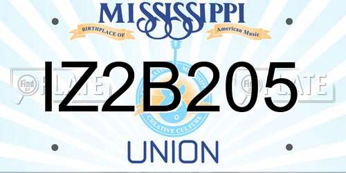 IZ2B205 Mississippi License Plate