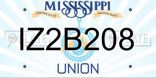 IZ2B208 Mississippi License Plate