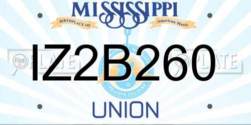 IZ2B260 Mississippi License Plate