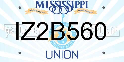 IZ2B560 Mississippi License Plate