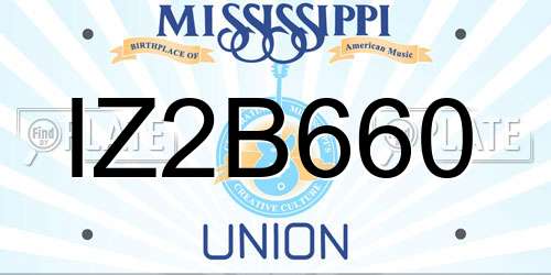 IZ2B660 Mississippi License Plate