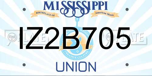 IZ2B705 Mississippi License Plate