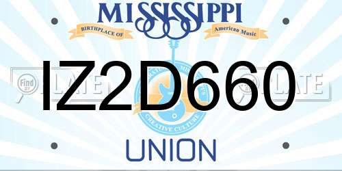 IZ2D660 Mississippi License Plate