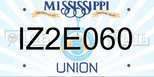 IZ2E060 Mississippi License Plate