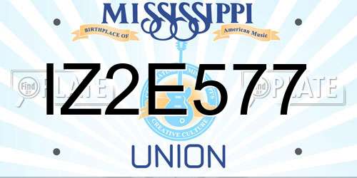 IZ2E577 Mississippi License Plate