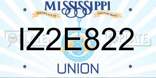 IZ2E822 Mississippi License Plate