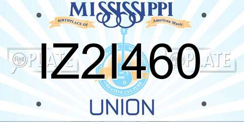 IZ2I460 Mississippi License Plate