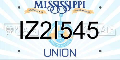 IZ2I545 Mississippi License Plate