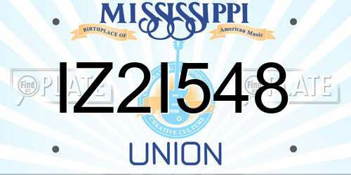 IZ2I548 Mississippi License Plate