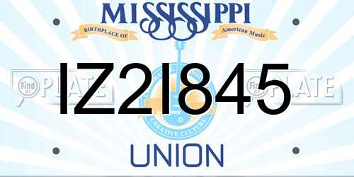 IZ2I845 Mississippi License Plate
