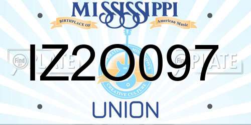 IZ2O097 Mississippi License Plate