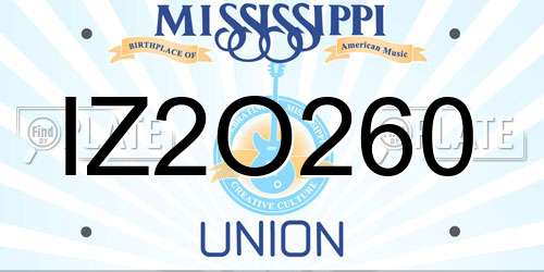 IZ2O260 Mississippi License Plate
