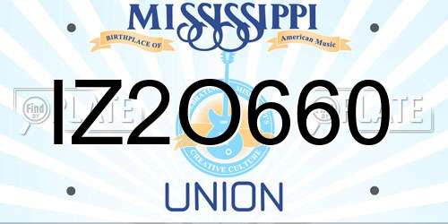 IZ2O660 Mississippi License Plate