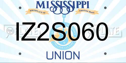 IZ2S060 Mississippi License Plate