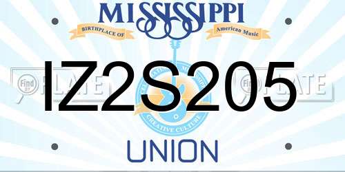 IZ2S205 Mississippi License Plate