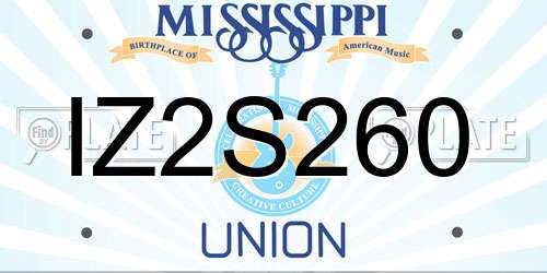 IZ2S260 Mississippi License Plate