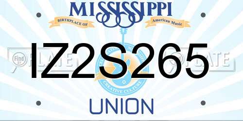 IZ2S265 Mississippi License Plate