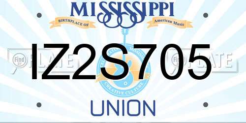 IZ2S705 Mississippi License Plate