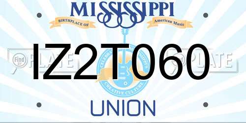 IZ2T060 Mississippi License Plate