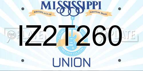 IZ2T260 Mississippi License Plate