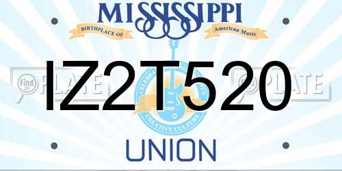 IZ2T520 Mississippi License Plate