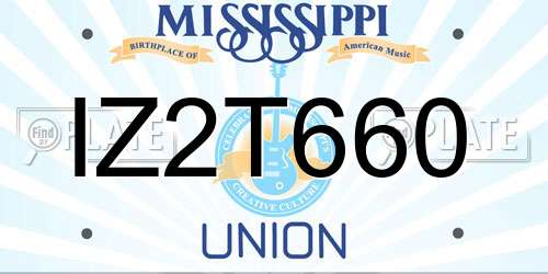 IZ2T660 Mississippi License Plate