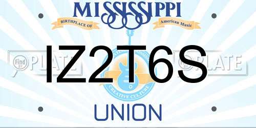 IZ2T6S Mississippi License Plate