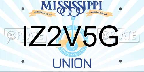 IZ2V5G Mississippi License Plate