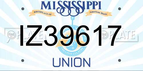 IZ39617 Mississippi License Plate