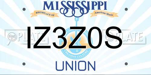 IZ3Z0S Mississippi License Plate
