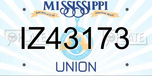 IZ43173 Mississippi License Plate