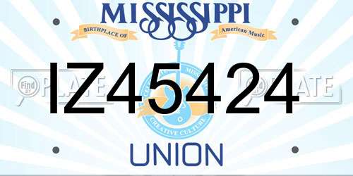 IZ45424 Mississippi License Plate