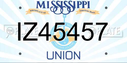 IZ45457 Mississippi License Plate