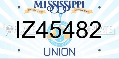 IZ45482 Mississippi License Plate