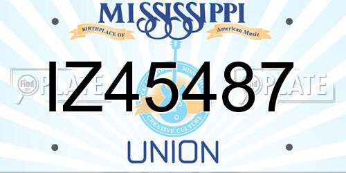 IZ45487 Mississippi License Plate