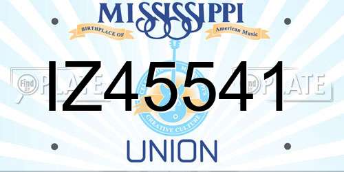 IZ45541 Mississippi License Plate