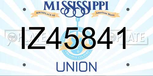 IZ45841 Mississippi License Plate