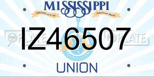 IZ46507 Mississippi License Plate