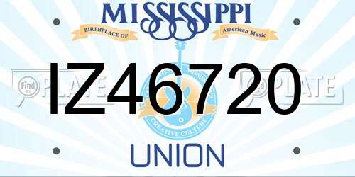 IZ46720 Mississippi License Plate