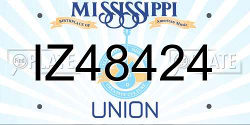 IZ48424 Mississippi License Plate
