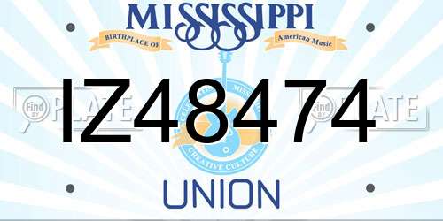 IZ48474 Mississippi License Plate