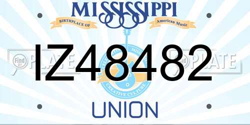 IZ48482 Mississippi License Plate